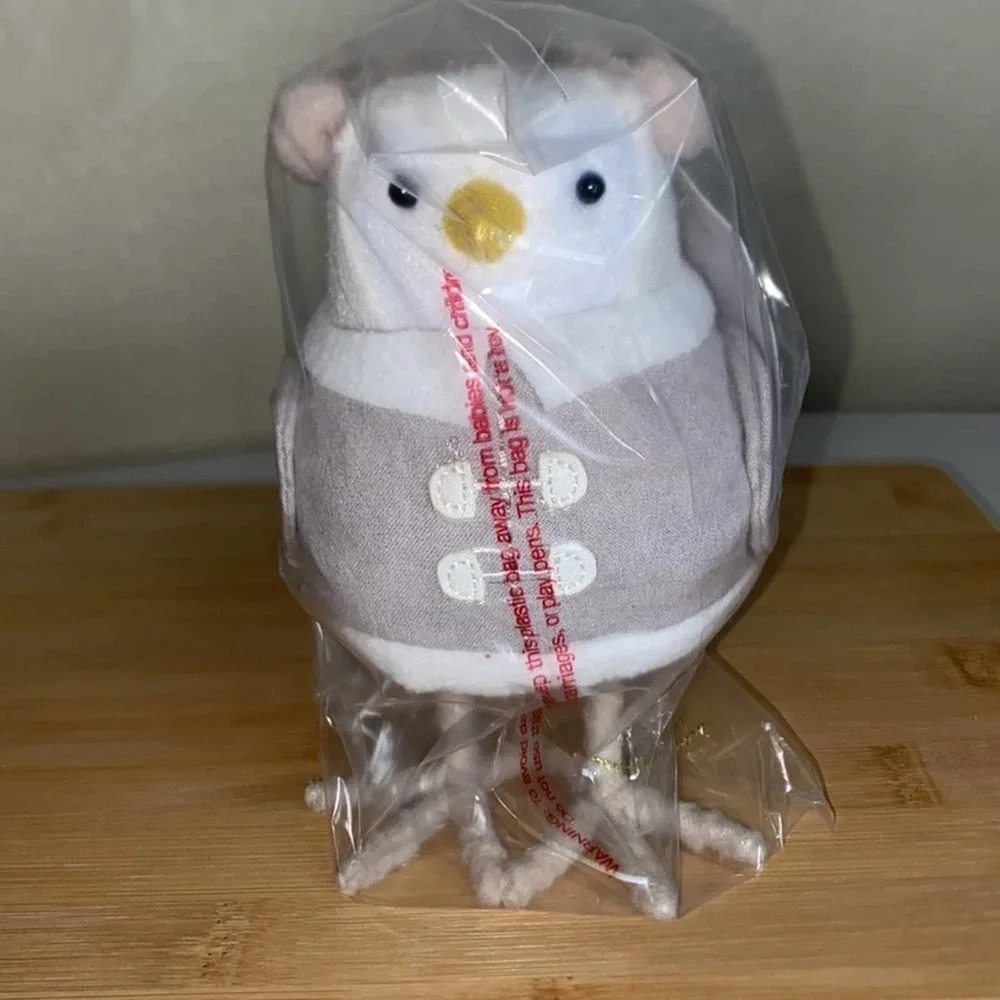 Featherly Friends Bird Christmas‎ Figurine Wearing Gray Earmuffs Wondershop
